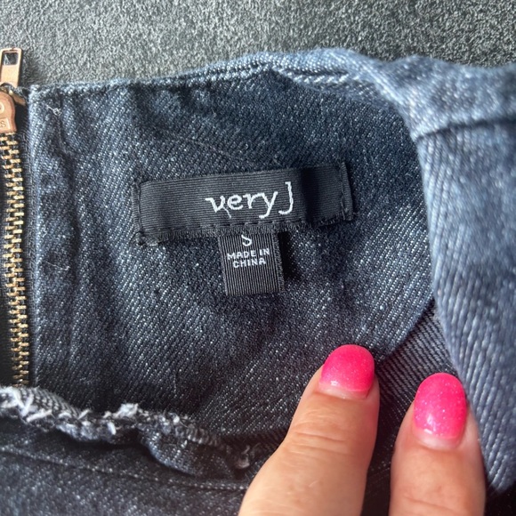🟦 1. Very J Denim Fringe Mini Dress | Size Small - Picture 2 of 3